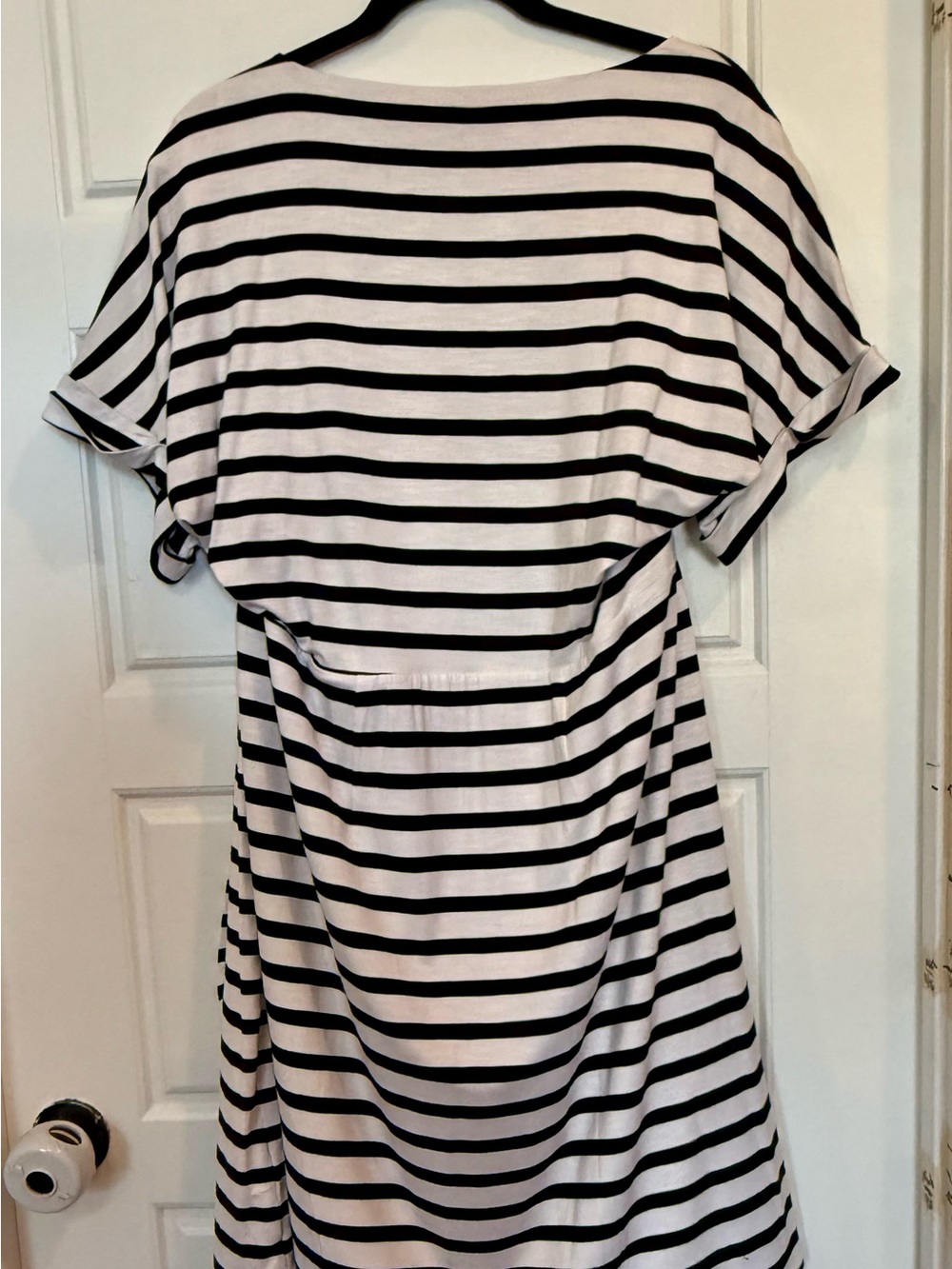 Chaps XXL Black and White Striped Top - Picture 2 of 3
